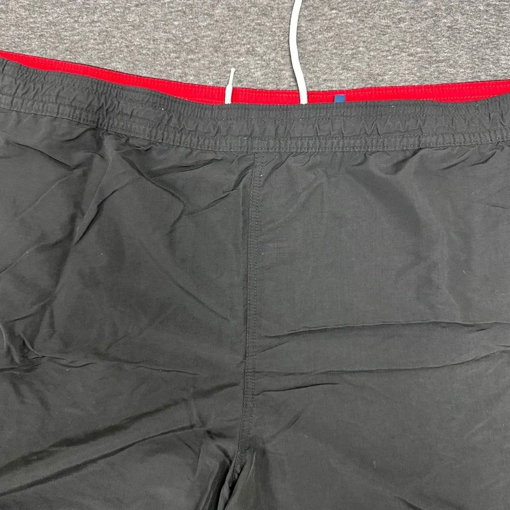 Polo Ralph Lauren Black Swim‎ Trunks Elastic Red Waist Red Pony Logo 2XB
